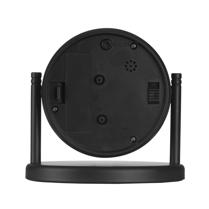 Crosley Analog Metal Quartz Tabletop Clock with Alarm in Black Wayfair